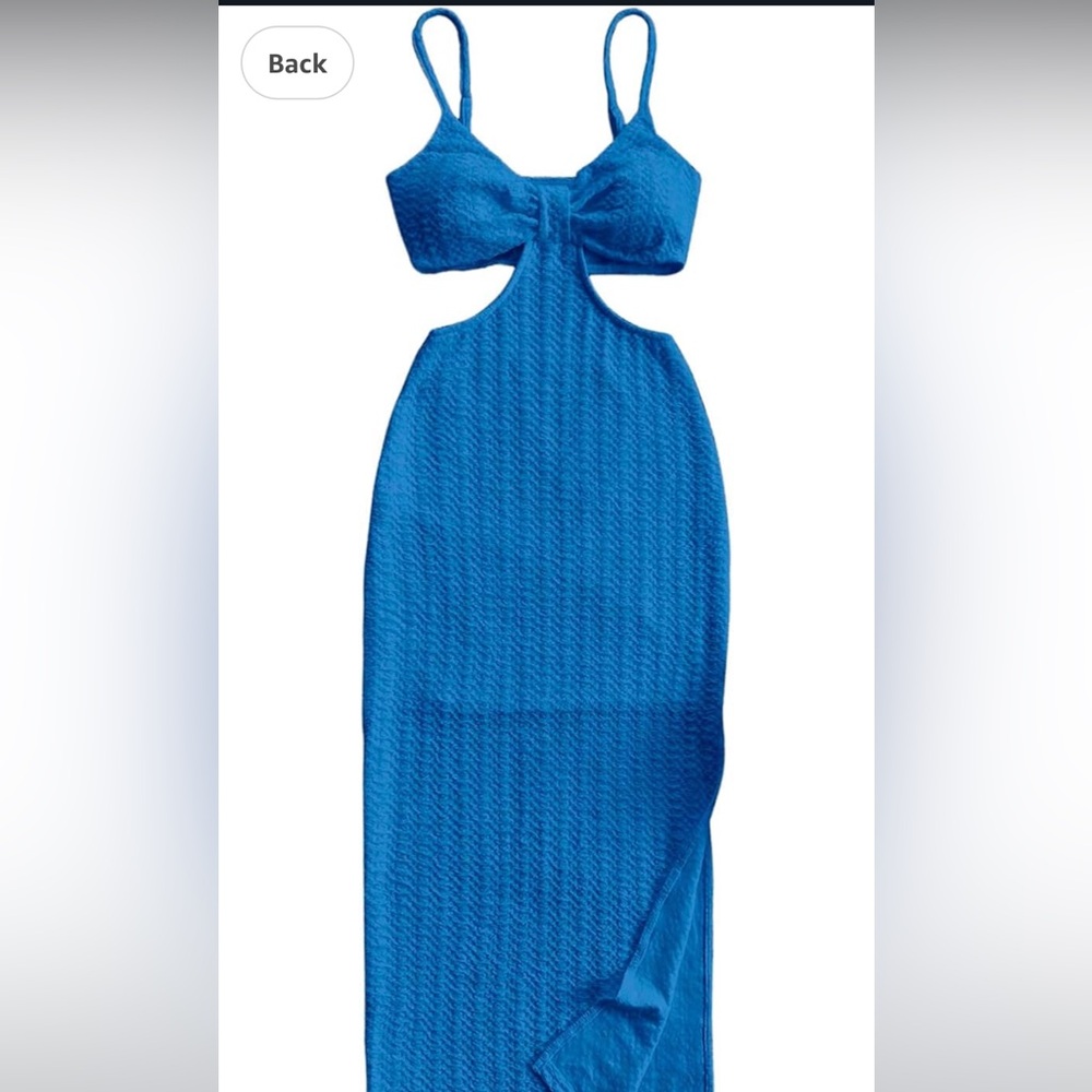 NWOT SHENHE Women's Size XS Cutout Split Textured Bodycon Summer Dress